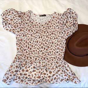 Zara Floral Smock Top